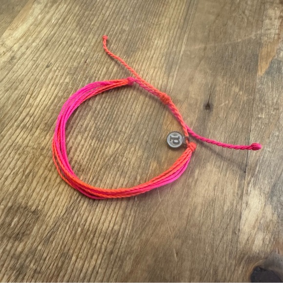 Pura Vida Pink and Orange Cross My Heart Bracelet - Picture 2 of 2